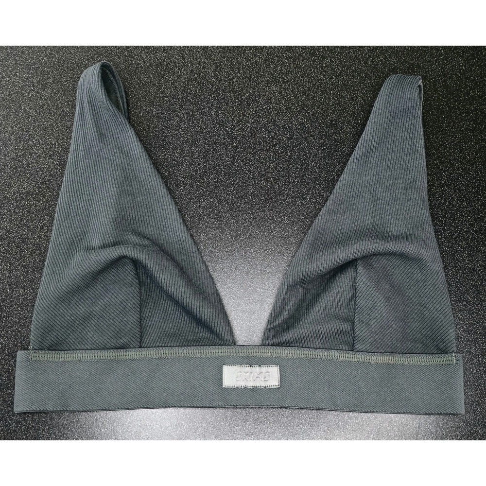 New SKIMS By Kim K Cotton Plunge Bralette Bra Sleep Lounge Wireless S Deep Sea